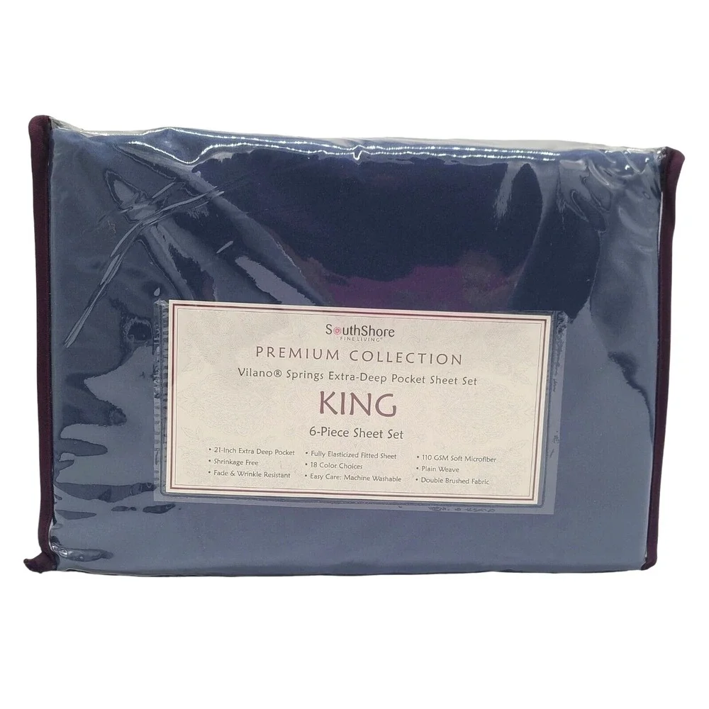 Southshore Fine Living Vilano - 21 Inch Deep Pocket King Bed Sheet Set, 6 PC